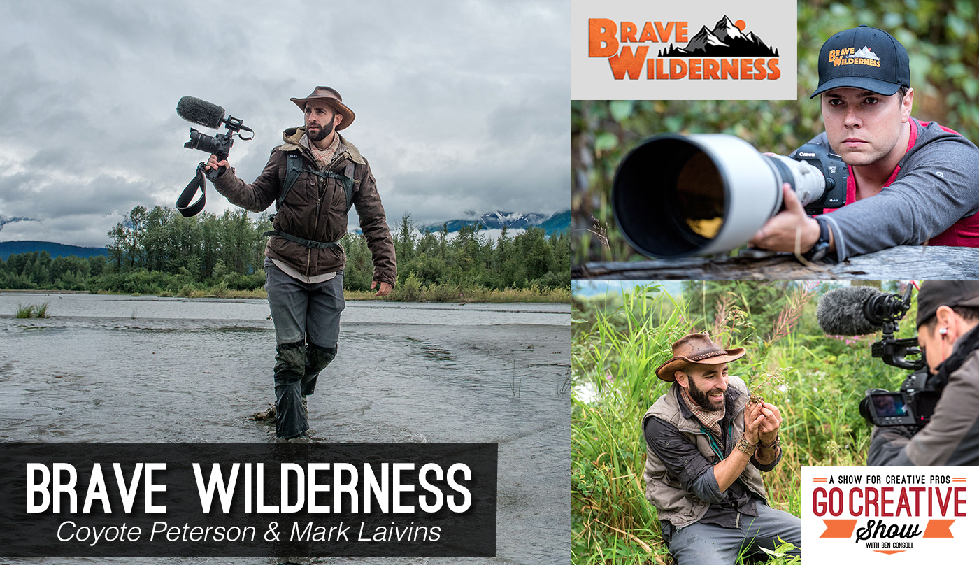 Coyote Peterson and Mark Laivins from Brave Wilderness on Go Creative Show with Ben Consoli